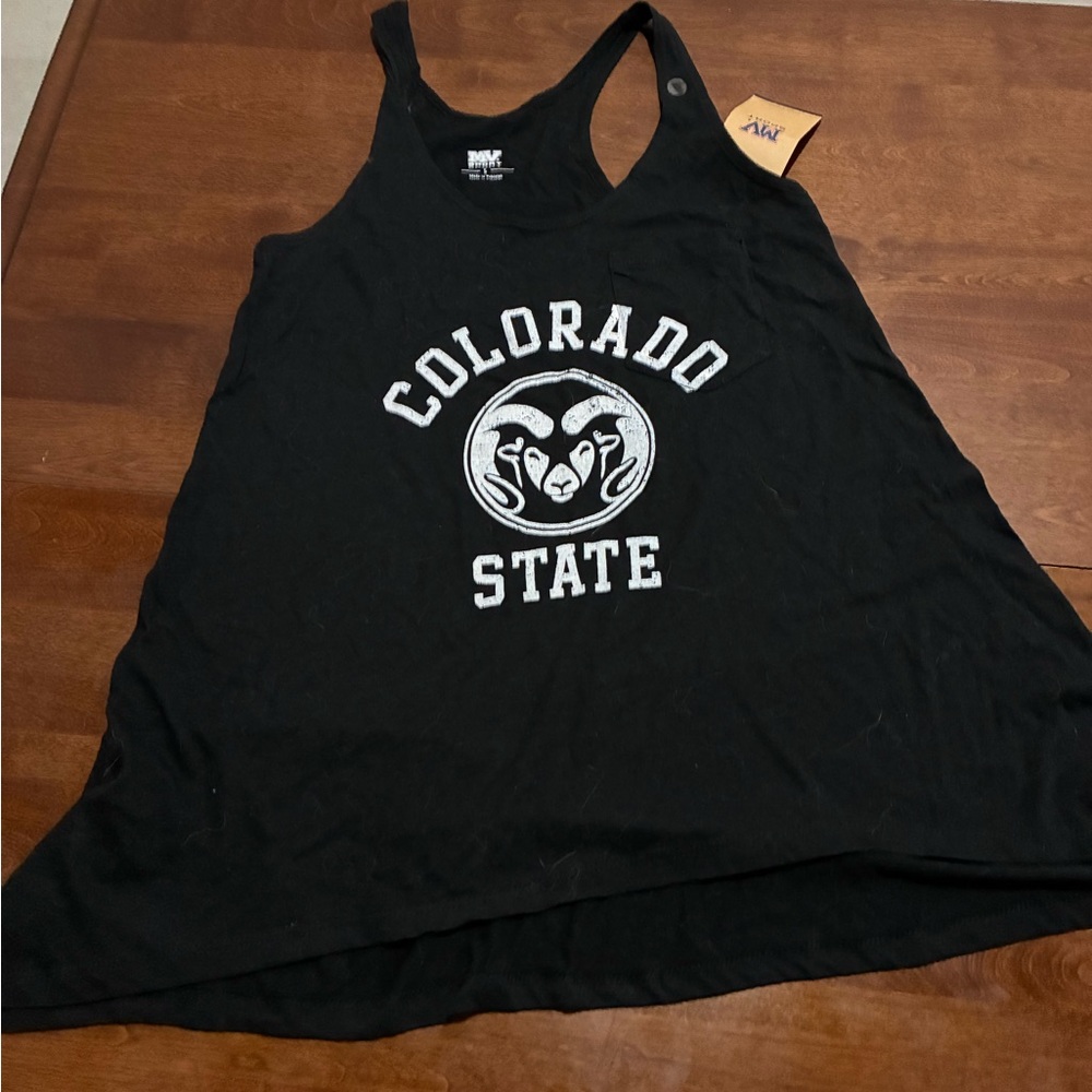 MV Sport Black and White Graphic Sleeveless Tank Top